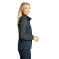 thumbnail image 3 of Port Authority Ladies Active Colorblock Soft Shell Jacket-XS (Dress Blue Navy/ Grey Steel), 3 of 6