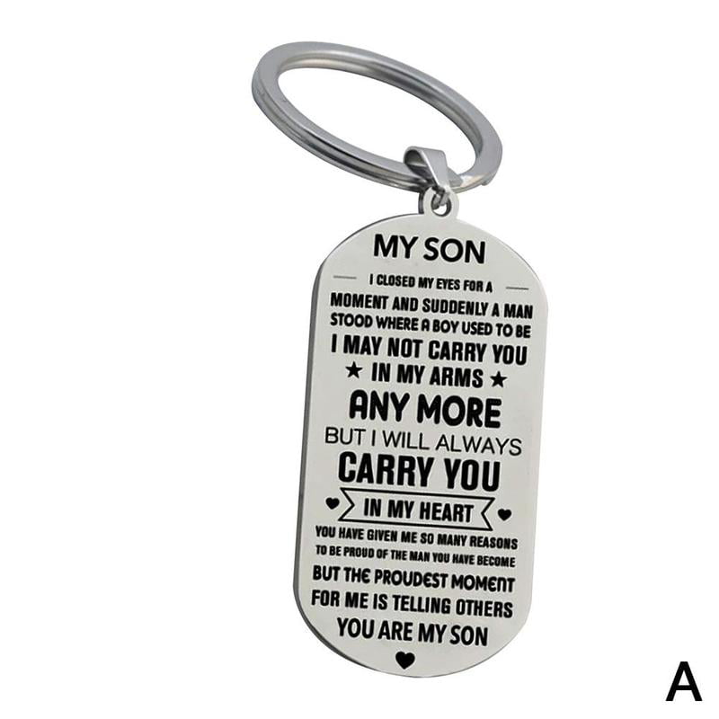 To My Grandson/Granddaughter/Son/Daught Keychain Keyring Handicraft pendant