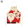thumbnail image 2 of Luxtrada Christmas Aprons Christmas Santa Claus Apron Christmas Kitchen Apron for Christmas Party Chef Cooking, 2 of 9