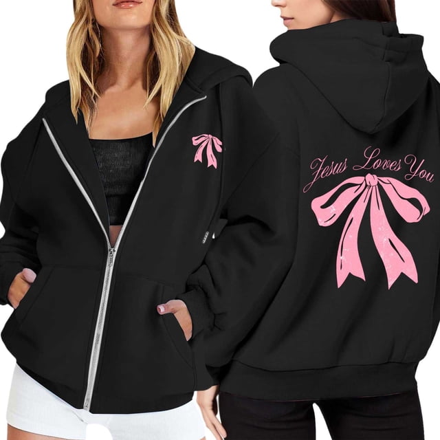 Chandail à Capuchon Décontracté pour Femmes avec Poche Zippée Manches Longues Sweat à Capuche Sport pour Activités Extérieures