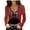 Red, variant on LEAVINGSUO Fall Winter V Neck Long Tops for Women, Womens Tops Women Sexy Slim Lace Stiching Casual Printing Long Sleeve V-Neck Shirts Blouses Tops
