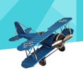 thumbnail image 2 of Vintage Plane Creative Retro Antique Airplane Iron Aircraft Model for Home Decor (Blue), 2 of 8