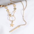 thumbnail image 4 of Collier à chaîne en couches réglable: Star Disc Pendentif Y Collier Collier Collier Collier, 4 of 10