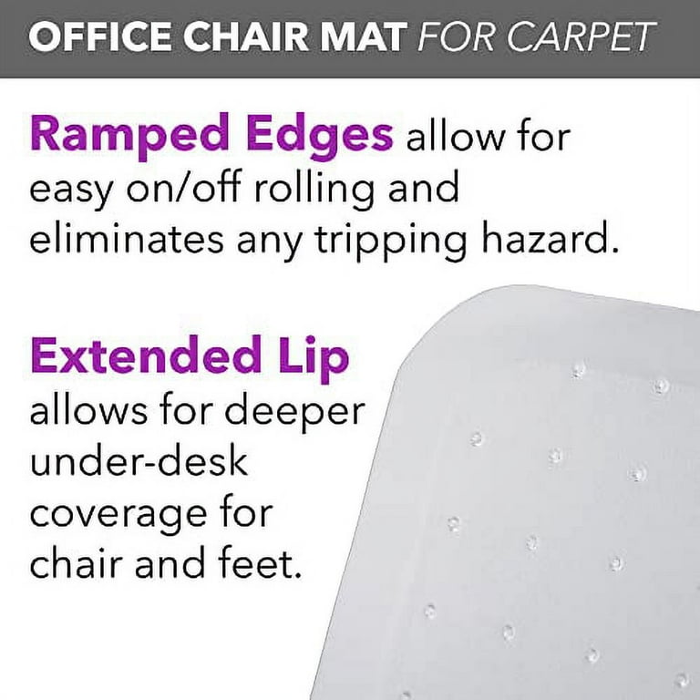 Chair Mats - Carpeted Surfaces - 36 x 48 – with Lip – (Economy)