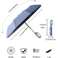thumbnail image 2 of WWS-Travel Folding Golf Umbrella 10 Ribs Automatic Open/Close,Lightweight Compact Portable Backpack Car Parasol Outdoor,Sun/Rain,Anti 99 UV Protection UPF 50,Men Women Carabiner Handle Design, 2 of 4
