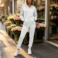 thumbnail image 5 of Jsaierl Sweatsuit Sets for Women 2 Piece Long Sleeve Full Zip Sweatshirts and Jogger Pants Fall Activewear Lounge Sets Workout Sets Matching Tracksuit, 5 of 10