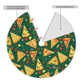 thumbnail image 2 of Yiaed Pizza Print Christmas Tree Skirt , Tree SkirtsTree Mat for Christmas Winter Holiday Indoor Decorations-48", 2 of 7