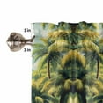 thumbnail image 4 of Summer Palm Trees Valances for Windows Farmhouse Kitchen Curtains Valances Rod Pocket Valance Curtains for Kitchen Windows Watercolor Green Nature Forest Window Valances for Bathroom Bedroom 42"x18", 4 of 6
