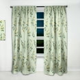 thumbnail image 2 of Designart 'Bright Eucalyptus Floral Retro Pattern III' Mid-Century Modern Curtain Panel, 2 of 5