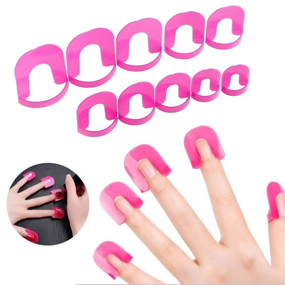 CCOCC Nail Polish Stencil 26 Pieces In 10 Sizes Nail Polish Easy Reusable Nails Edge Skin Barrier