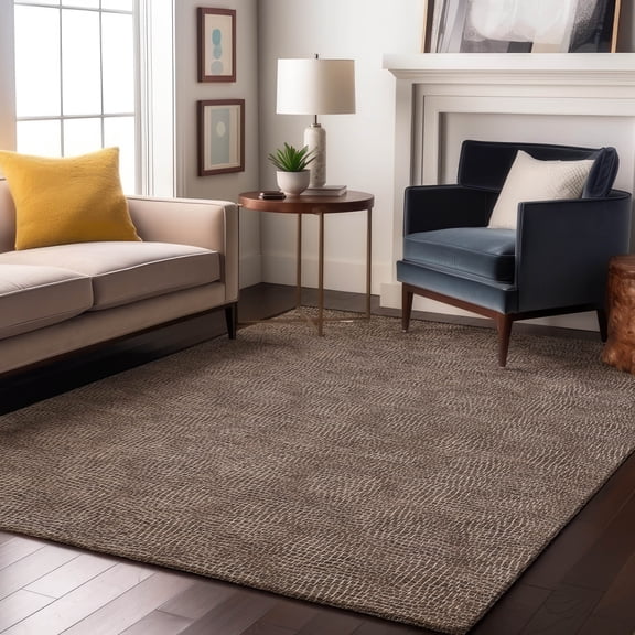 Addison Rugs Mayfield Premium Machine Washable Transitional Geometric Brown Rectangle Rug, 8' x 10'