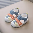 thumbnail image 2 of Linfrsh Baby Boy Girl First Walking Shoes Sneakers Crib Shoes Breathable Lightweight Slip On Casual Shoes(Blue,Size 6-9 Months ), 2 of 5