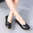 thumbnail image 7 of Orthopedic Loafers in Breathable Leather,Womens Casual Soft Sole Hollow Slip on Walking Shoes,Closed Toe Flat Boat Shoes, 40, 7 of 7