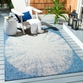 thumbnail image 2 of SAFAVIEH Courtyard Jaymz Abstract Distressed Indoor/Outdoor Area Rug, 5'3" x 7'7", Navy/Grey, 2 of 9