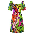thumbnail image 6 of Funny Colorful Cubist Abstract Art Sleeveless Dress dress for woman Womens dresses Aesthetic clothing, 6 of 7