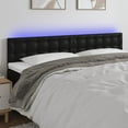 thumbnail image 4 of vidaXL LED Headboard Black 63"x2"x30.7"/34.6" Faux Leather, 4 of 59