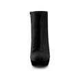 thumbnail image 5 of BLISSFUL STEP Women's Round Toe Faux Velvet Block Heels Ankle Boots Black (Size 7), 5 of 7