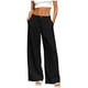 thumbnail image 1 of Pantalones de Cintura Elástica de las Mujeres Color Sólido Casual Bolsillo Pantalones de Pierna Recta para el Uso Deportivo Diario, 1 of 7