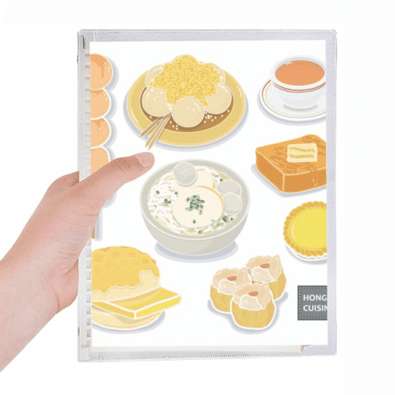 hong kong local cuisine food notebook loose diary refillable journal statiry