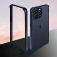 thumbnail image 2 of Compatible with iPhone 15 Pro Max Bumper Case Frame Edge Silicone Protective Ultra Thin Slim Lightweight Luxury Protection Shockproof Cover for Women Girls Man-Titanium Blue, 2 of 11