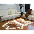 thumbnail image 4 of Luxe Faux Hide Rug Oatmeal 1-Piece Handmade Stain-Resistant Cowhide, 4 of 5