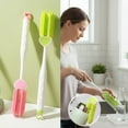 thumbnail image 4 of Bxaolu Silicone Bottle Brush, Water Bottle Cleaner Brush with 11.5" Long Handle, Perfect for Cleaning Narrow Neck Containers, Vacuum Sports Bottle, Tumblers, Flask, Glassware (1 Pack, Green), 4 of 9