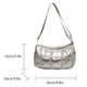 thumbnail image 3 of Bolsos cruzados para mujer Bolso informal acolchado para axilas Bolsos de mano elegantes (Plata), 3 of 8