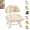 Cream White, variant on Rolling Low Stool with Backrest, 360-Degree Swivel Seat, Smooth Casters, Cushioned Wipe-Clean Chair for Office, Salon, Craft Room