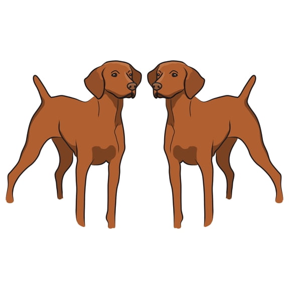 Vizsla Decal | Indoor/Outdoor | Dog Lover Super Cute Sticker for SUV Windows, Dorm Rooms, Bedroom, Offices | SignMission personalized gift | 2 Pack of 6"