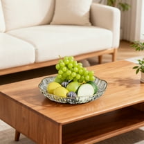 Steadline 24cm High Quality Fruit Bowl Plastic Serving Tray Elegant Living Room Coffee Table Decor for Candy Snacks Display During Home Entertaining Parties and Holiday Gatherings
