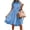 Light Blue, variant on VONDA Women's Sleeveless Ruffles Dress Loose Minidress Casual Summer Dress