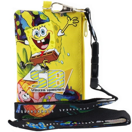 - Spongebob Yellow Lanyard with Detachable Coin Purse