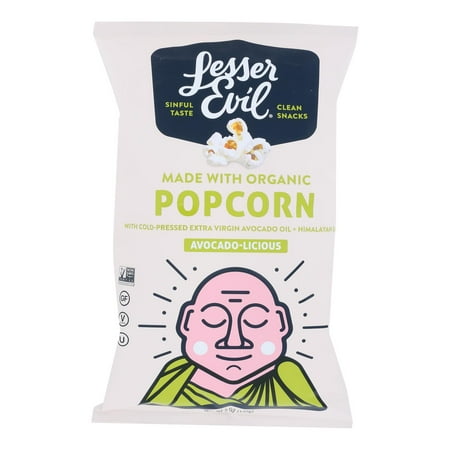 LesserEvil Organic Popcorn, Avocado-Licious, Gluten-Free 4.6 oz