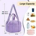 thumbnail image 2 of Soft Corduroy Lunch Box for Women,Insulated Lunch Bag with Shoulder Strap Handle Strap,Cute Corduroy Cooler Bags for Work,Picnic, 2 of 6
