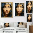 thumbnail image 4 of Designart "Iman In Blue Indigo Portrait I" Boho Woman Canvas Prints, 4 of 7