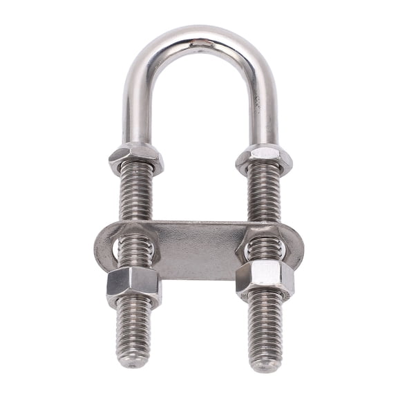 BIMZUC Marine U Shape Bolt Bow Eye 304 Stainless Steel Silver Rust Resistant Boat Yacht Hardware Stern U Bolt with Nut (4.33 inches / 11 cm Length) for Boating