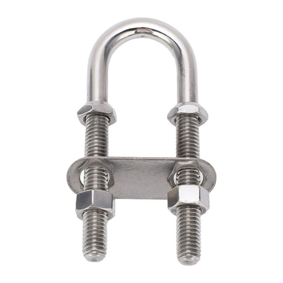 U Bolts, Silver 304 Stainless Steel High Hardness Bow Eye Bolt Heavy Duty Polished Finishing Rust Resistant for Boats Yachts
