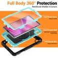 thumbnail image 5 of Case for Lenovo Tab One/K9 8.7 Inch 2025, 360 Rotating Stand Handle Shoulder Strap Heavy Duty Shockproof Cover, Sky Blue PC, 5 of 7