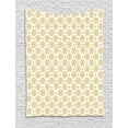 thumbnail image 1 of Lemons Tapestry, Thin Slices of Citrus Fruits and Leaves Arranged as If on a Hidden Grid, Wall Hanging for Bedroom Living Room Dorm Decor, 60W X 80L Inches, Mustard Grey and White, by Ambesonne, 1 of 2