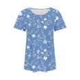 thumbnail image 7 of PVCS Womens Tops Fashionable Women's Casual Short Sleeved Loose Round Neck Printed Top, 7 of 7