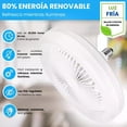 thumbnail image 2 of Pack de Lámpara de Techo Ventilador LED Dosyu Blanco Frío Silencioso, 2 of 8