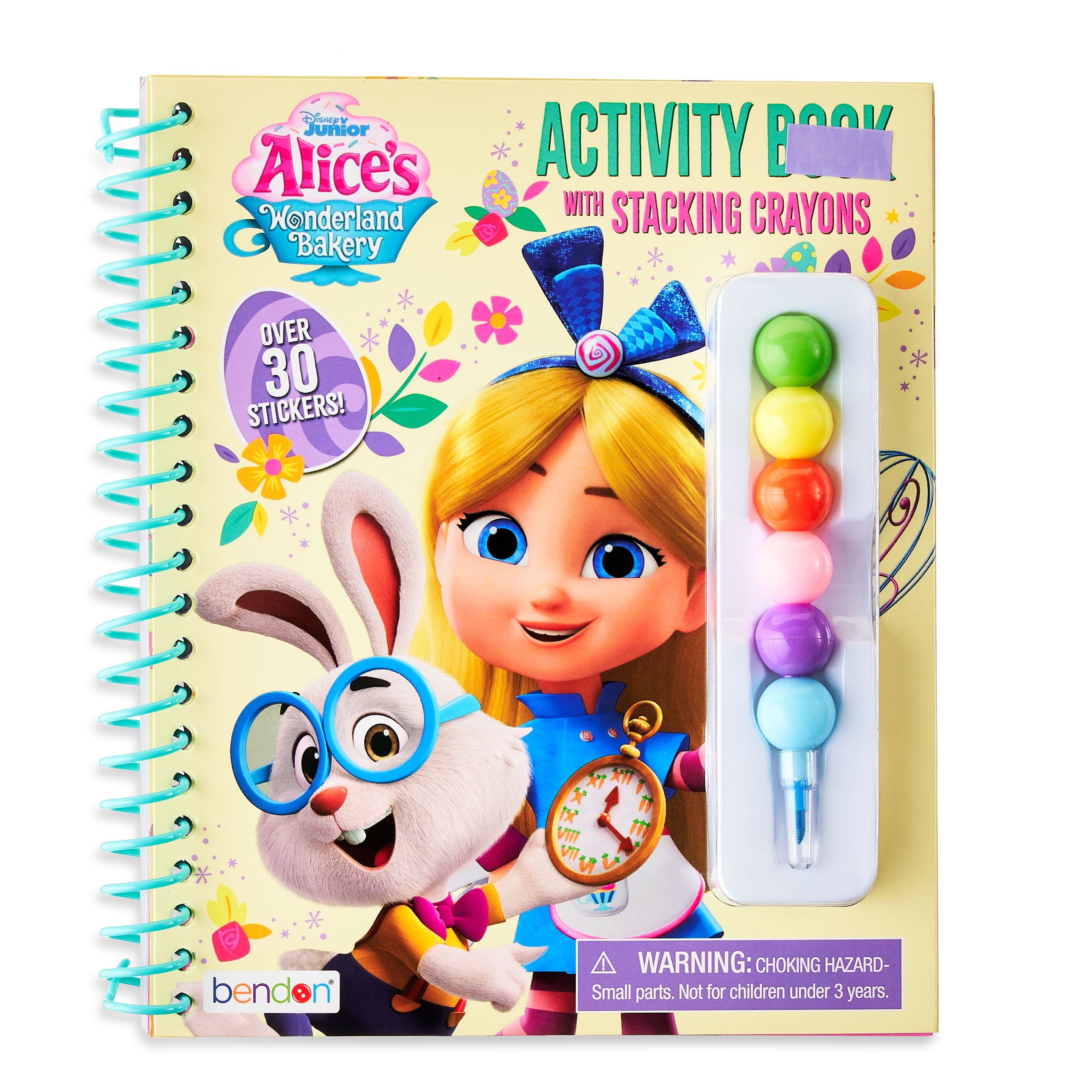 Disney Alice's Wonderland Bakery Easter Coloring Book with Stacking Crayons