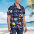 thumbnail image 5 of Daiia Sea Inhabitans and Herb Hawaiian Shirt for Men Gentle Cotton Regular Short Sleeve Casual-X-Large, 5 of 9