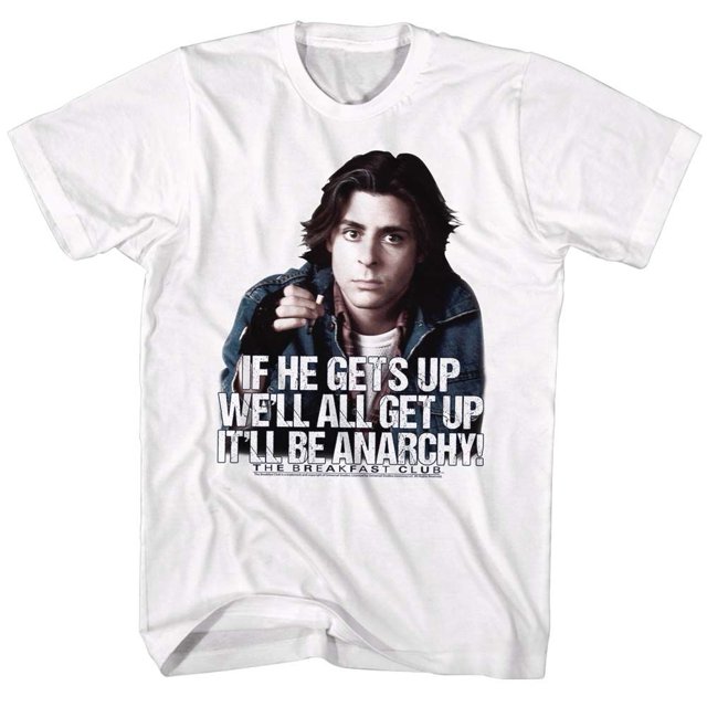 Breakfast Club Anarchy White Adult T-Shirt 6Xl