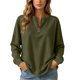 thumbnail image 2 of Neewe Women's Plain Long Sleeve Top Fall 1/4 Zipper Tops Loose Ladies Casual Fashionable Top Pullover, 2 of 7