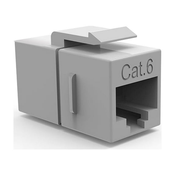 ACCL Cat.6 Inline Coupler w/Keystone Latch Gray, 2 Pack