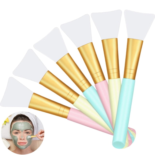 12PCS-Cepillo para mascarilla-4Polvo+4Azul+4Amarillo-3*14cm Xemadio WRJM-331