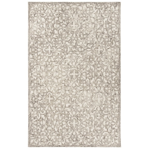 SAFAVIEH Trace Bryan Geometric Area Rug, Brown/Ivory, 5' x 8'
