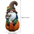 thumbnail image 7 of Resin Gnome Pumpkin Resin Garden Gnome Statue Thanksgiving Fall Gnome Figurine Gnome Sitting on Pumpkin Figure Micro Landscape Gnome Ornament for Patio Yard Lawn Indoor Outdoor, 7 of 7