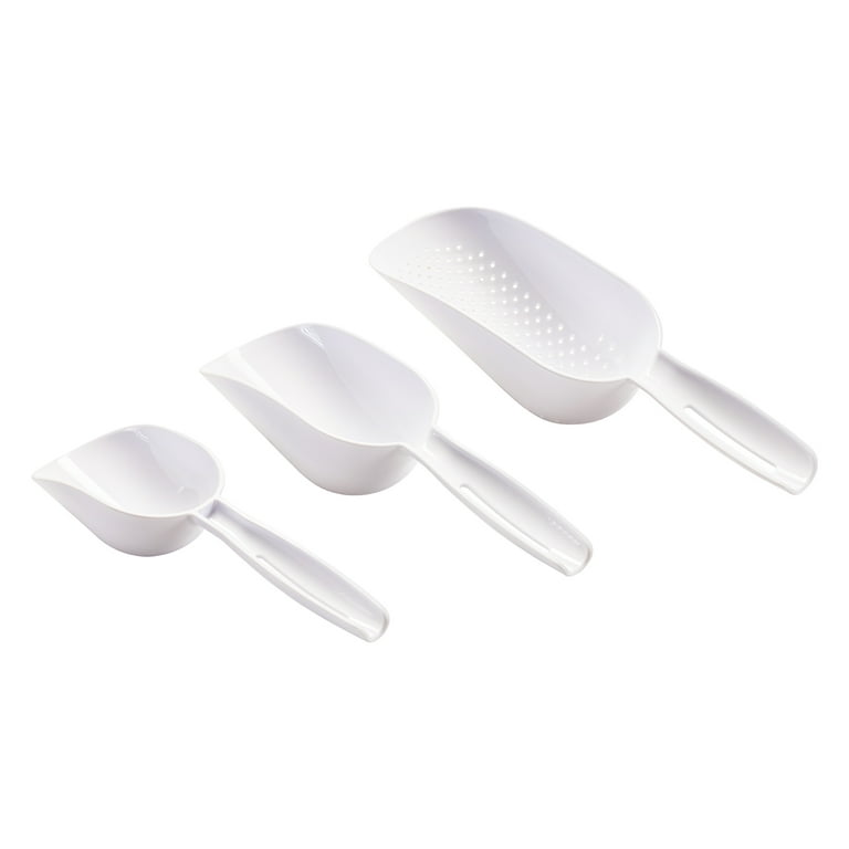 Mainstays 3 Piece Scoop Set with Nesting Food Grade Polypropylene